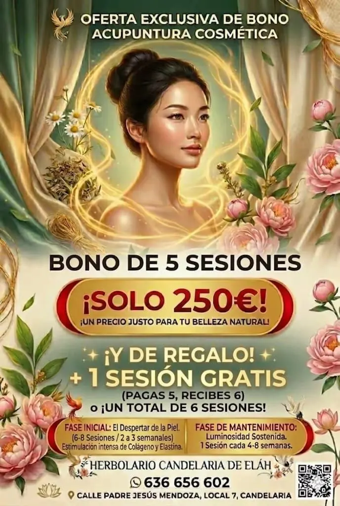 Promoción Acupuntura Cosmética: bono de 5 sesiones en HerboSalud Candelaria
